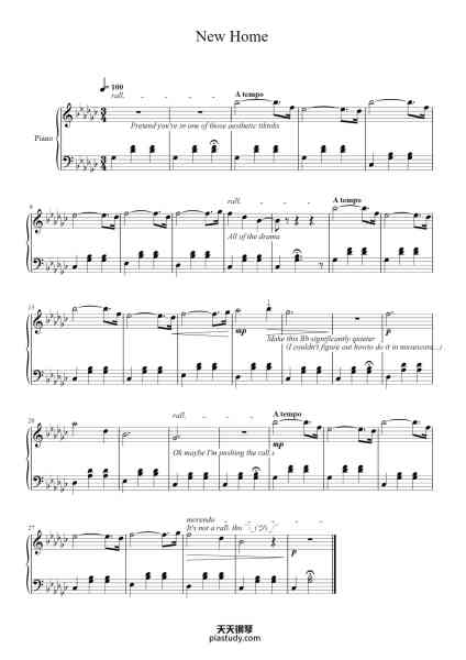 “New Home – Frozen Silence”钢琴谱-Cowres Crofthood-免费下载-天天钢琴
