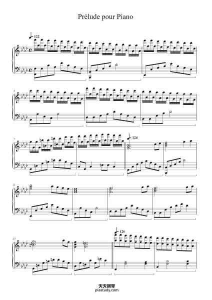 “Prélude pour Piano”钢琴谱-SAINT-PREUX-免费下载-天天钢琴