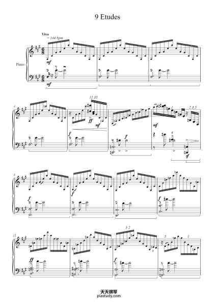 “9 Etudes”钢琴谱-john martin Nov.23-Dec.17 2014-免费下载-天天钢琴