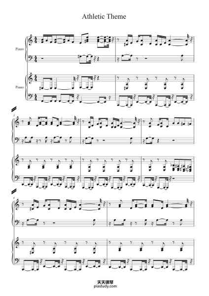 “Athletic Theme from Super Mario World”钢琴谱-Misc Computer Games-免费下载-天天钢琴