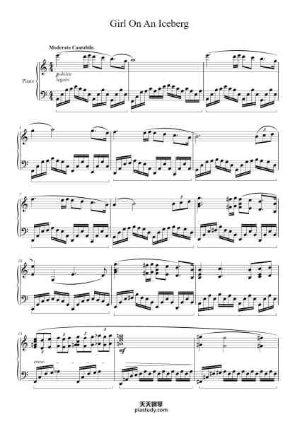 “Girl On An Iceberg”钢琴谱-Composed by
Nico Cartosio-免费下载-天天钢琴