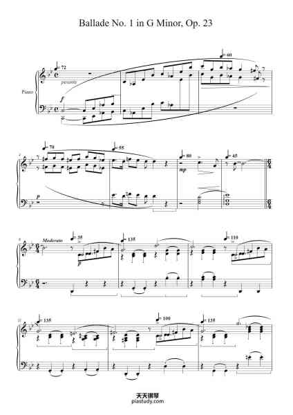 “Ballade No. 1 in G Minor, Op. 23”钢琴谱-Chopin-免费下载-天天钢琴