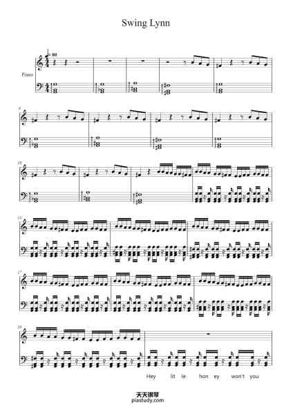“Swing Lynn”钢琴谱-Composer-免费下载-天天钢琴