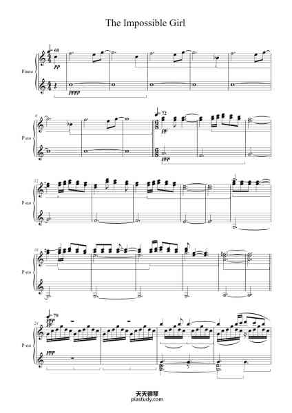 “The Impossible Girl (Clara's Theme)”钢琴谱-Composition: Murray Gold Orchestration: Ben Foster-免费下载-天天钢琴