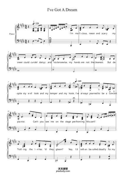 “I've Got A Dream”钢琴谱-Brandon Tatar-免费下载-天天钢琴