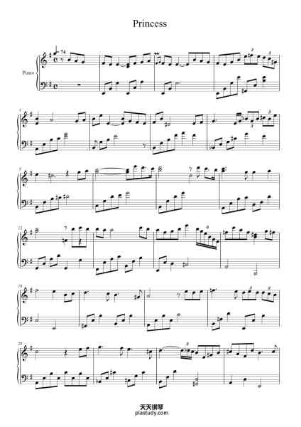 “Princess (Shinsou no Ojousama desu Piano)”钢琴谱-Misc Soundtrack-免费下载-天天钢琴