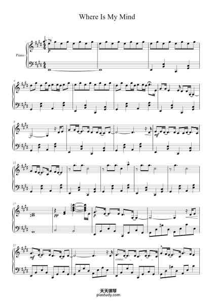 “Where is My Mind (Maxence Cyrin Piano Version)”钢琴谱-Maxence Cyrin
The Pixies Cover
-免费下载-天天钢琴