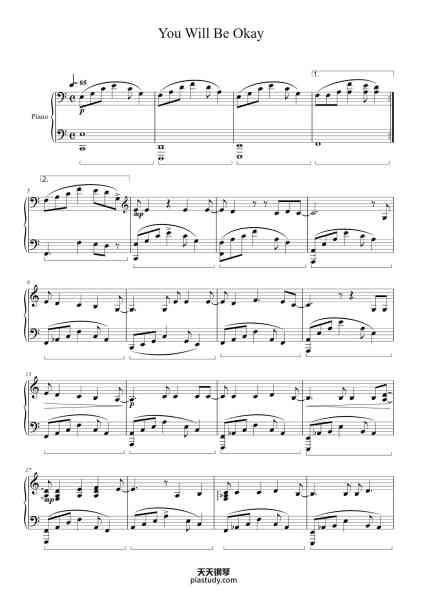 “You Will Be Okay (Extended Version)”钢琴谱-Sam Haft-免费下载-天天钢琴