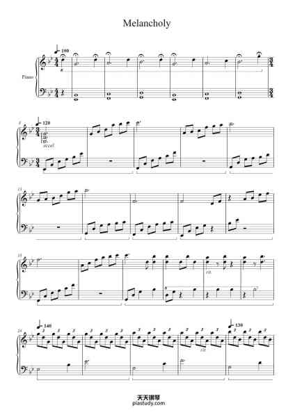 “Melancholy”钢琴谱-Alexey Kosenko-免费下载-天天钢琴
