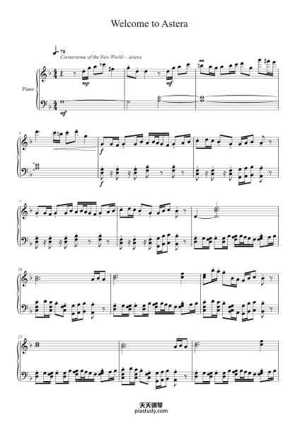 “Monster Hunter World Medley - Welcome to Astera”钢琴谱-Misc Computer Games-免费下载-天天钢琴