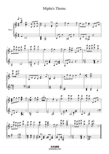 “Mipha's Theme”钢琴谱-Misc Computer Games-免费下载-天天钢琴