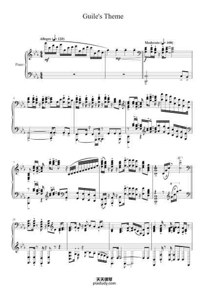 “Guile's Theme (Street Fighter II)”钢琴谱-Yoko Shimomura
Arr. by Sonya Belousova
Transc. by David Badillo-免费下载-天天钢琴