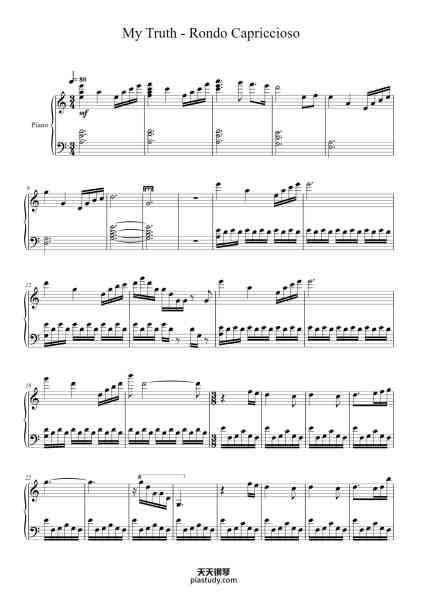 “My Truth - Rondo Capriccioso”钢琴谱-Masaru Yokoyama Arr. Seongbin Hong-免费下载-天天钢琴