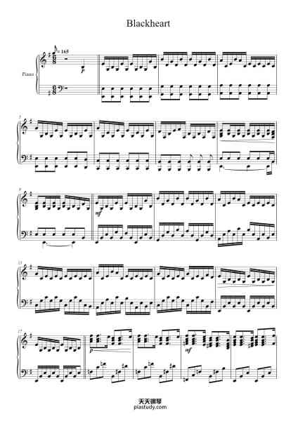 Blackheart Two Steps From Hell Sheet Music piastudy.com