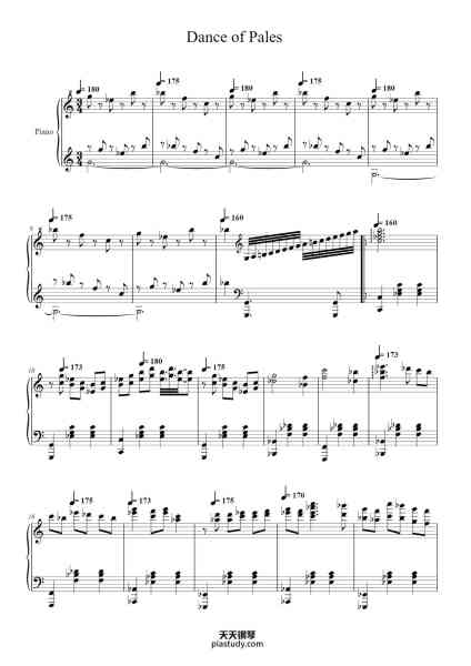 “Dance of Pales”钢琴谱-Misc Computer Games-免费下载-天天钢琴