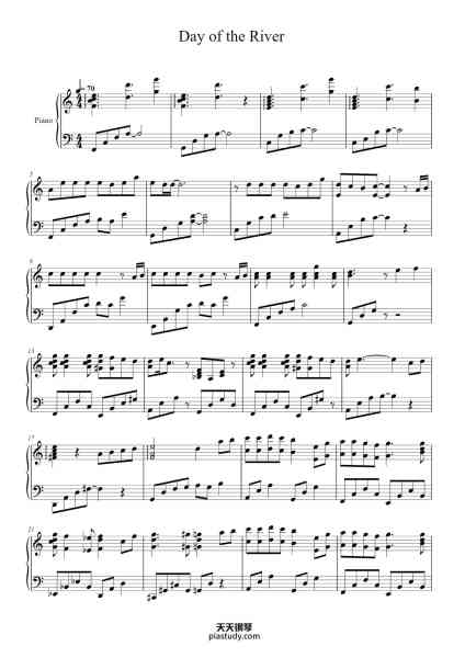 “Day of the River”钢琴谱-Joe Hisaishi-免费下载-天天钢琴