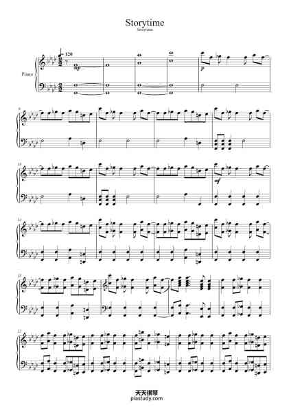 “Storytime”钢琴谱-Composed by Nightwish-免费下载-天天钢琴