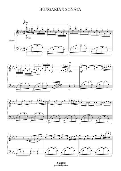 “HUNGARIAN SONATA”钢琴谱-Richard Clayderman
Rearranged by Nguyen Hoang Minh-免费下载-天天钢琴