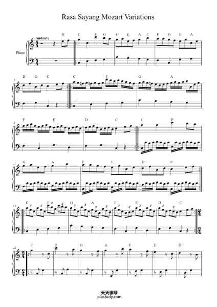 “Rasa Sayang Mozart Variations”钢琴谱-Shamsul Amri
D20141068436-免费下载-天天钢琴