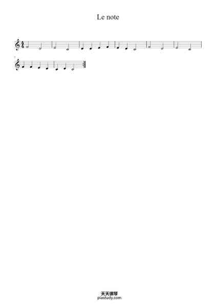 “Le note”钢琴谱-Davide Maglia-免费下载-天天钢琴