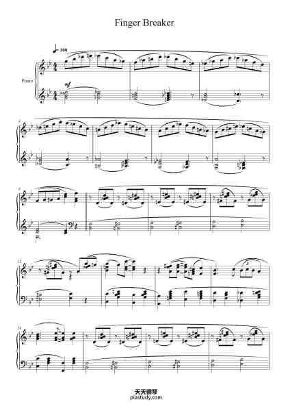 “Finger Breaker”钢琴谱-Jelly Roll Morton-免费下载-天天钢琴