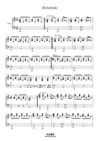 “Do kołyski”钢琴谱-Bracrofts-免费下载-天天钢琴