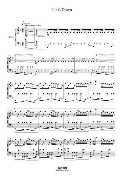 “Pirates of the Caribbean: At World's End - Up is Down”钢琴谱-Hans Zimmer-免费下载-天天钢琴
