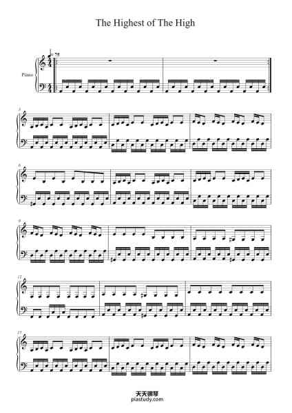 “The Highest of The High”钢琴谱-Coeur de Pirate Arranged by Gustavo Augusto-免费下载-天天钢琴