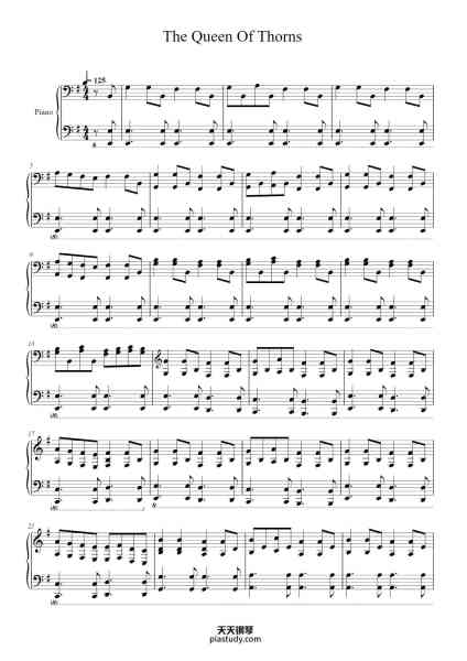 “The Queen Of Thorns”钢琴谱-Arranged by Rafa? Bienias-免费下载-天天钢琴