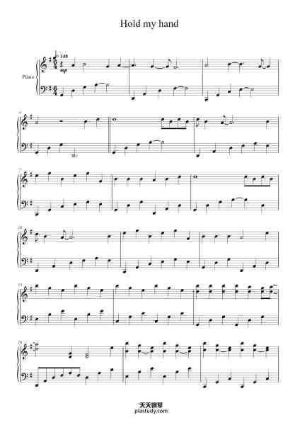 “Hold my hand”钢琴谱-Lady Gaga-免费下载-天天钢琴