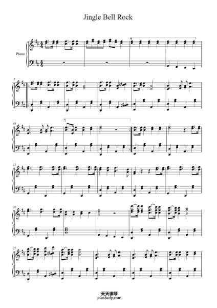 “Jingle Bell Rock”钢琴谱-Finnrence Indict-免费下载-天天钢琴