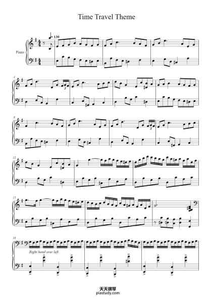 “Time Travel Theme”钢琴谱-Jay Chou arr. Lee-Daniel Tran-免费下载-天天钢琴