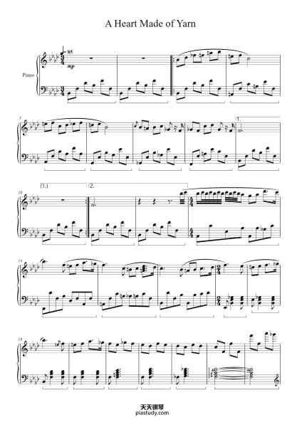 “A Heart Made of Yarn”钢琴谱-Transc: Daniel Duro Soto-免费下载-天天钢琴