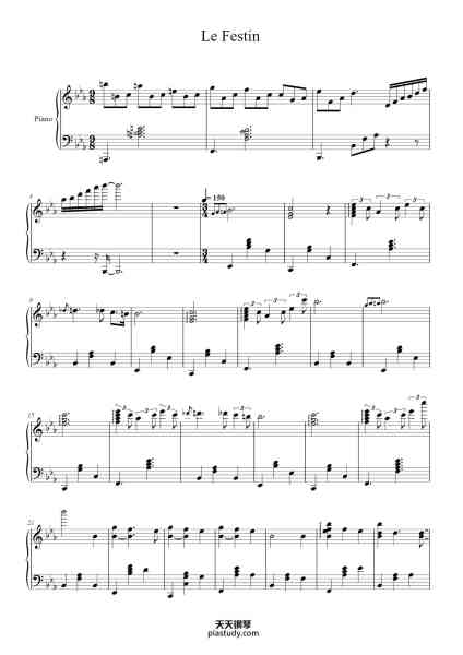 “Le Festin”钢琴谱-Arr: KNO Disney-免费下载-天天钢琴
