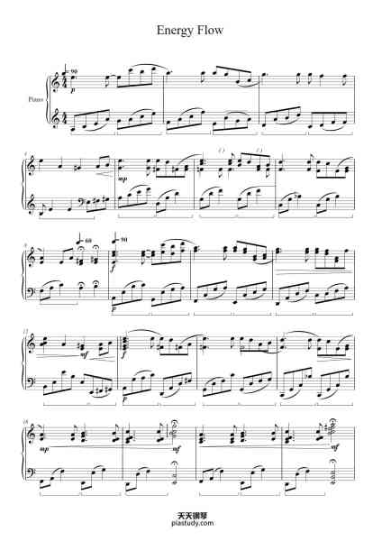 “Energy Flow”钢琴谱-Ryuichi Sakamoto-免费下载-天天钢琴