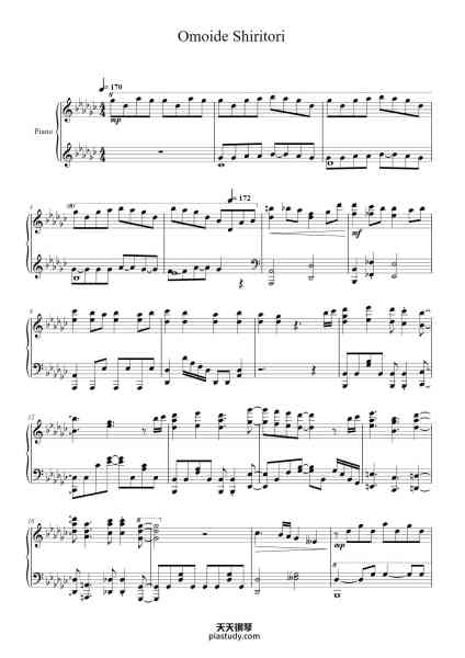 “Omoide Shiritori”钢琴谱-Original Artist : DIALOGUE+
Arrange by : K.h - Anime Piano Sheet
-免费下载-天天钢琴