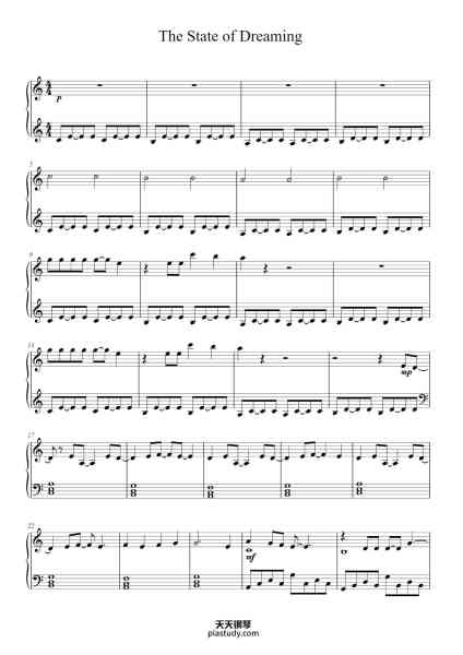 “The State of Dreaming”钢琴谱-Marina and the Diamonds Transcribed by Isabel Thompson-免费下载-天天钢琴