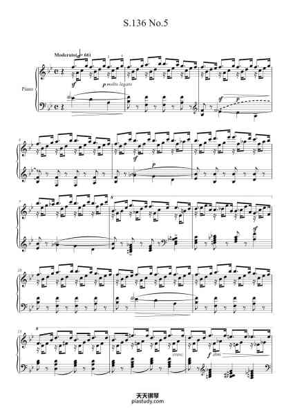 “Années de pèlerinage II, S.161 No. 5 "Sposalizio"”钢琴谱-Franz Liszt-免费下载-天天钢琴