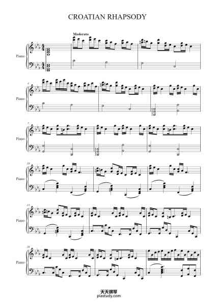 “CROATIAN RHAPSODY”钢琴谱-Maksim Mrvica-免费下载-天天钢琴