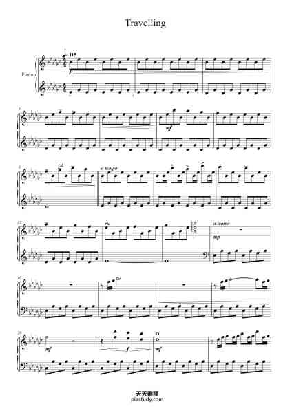“Travelling”钢琴谱-James Spiteri-免费下载-天天钢琴