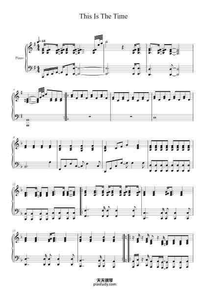 “This Is The Time”钢琴谱-Savatage-免费下载-天天钢琴