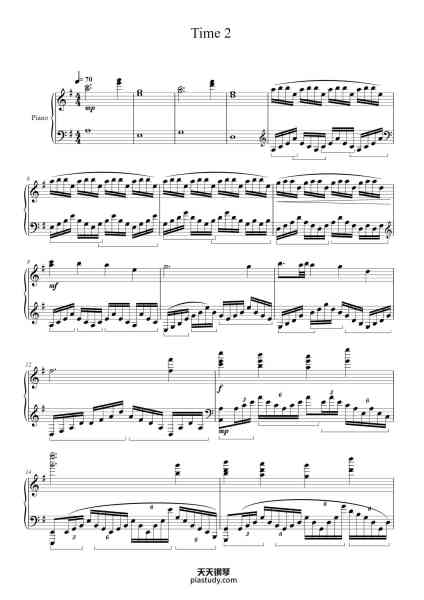 “Time 2”钢琴谱-Peter Buka
Transcibed by Piano transcripter 12-免费下载-天天钢琴