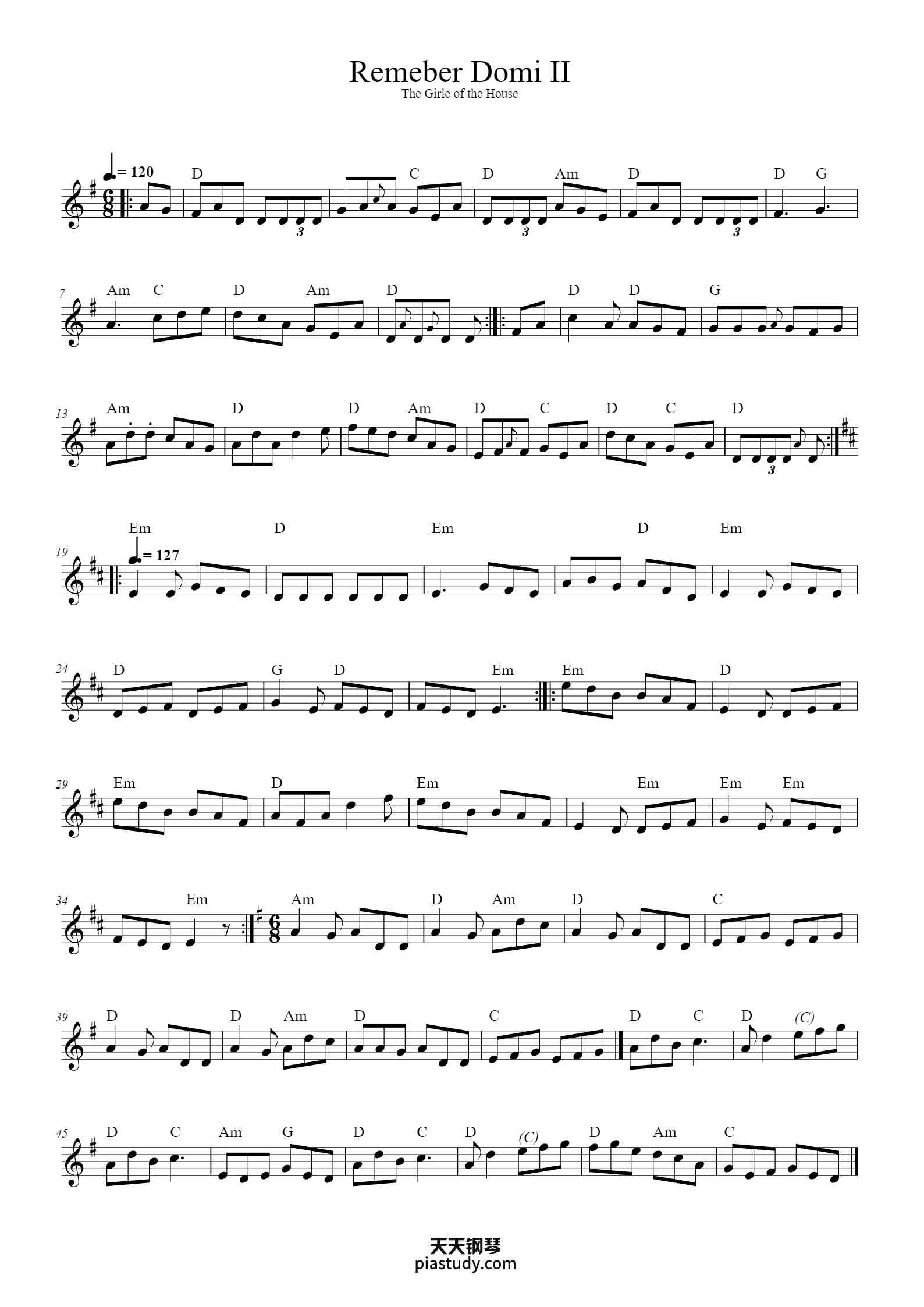 'Remeber Domi II' - Piano Sheet Music By xxx | TOPiano