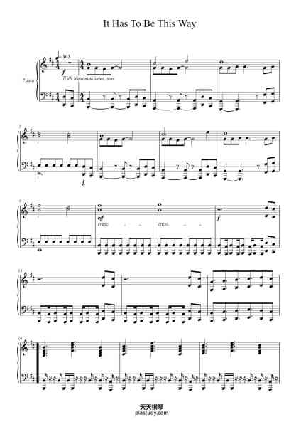 “It Has To Be This Way”钢琴谱-James Christopherson-免费下载-天天钢琴