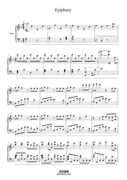 “Epiphany”钢琴谱-Wilhelniah Carrckey-免费下载-天天钢琴
