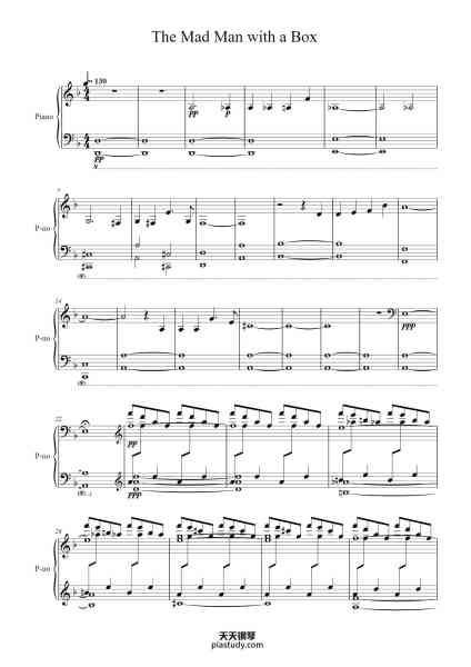 “The Mad Man with a Box”钢琴谱-Composed: Murray Gold Orchestration: Ben Foster-免费下载-天天钢琴