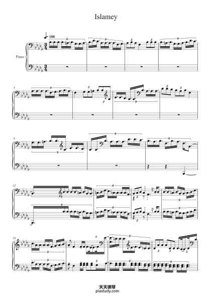 “Chopin "MuseNet improvises from Islamey"”钢琴谱--免费下载-天天钢琴