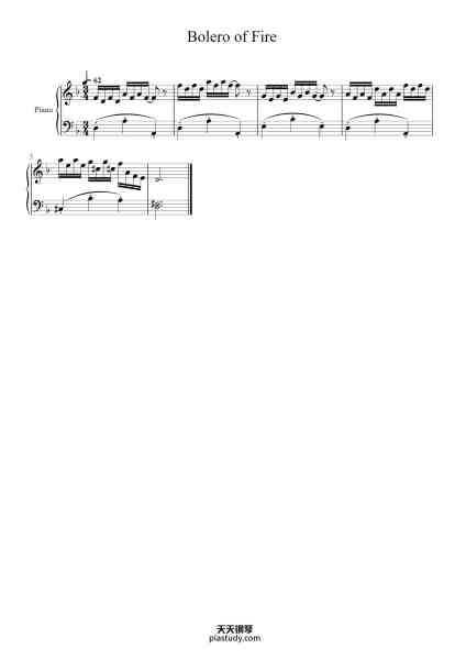 “Bolero of Fire”钢琴谱-Koji Kondo
by GamesL!Ght-免费下载-天天钢琴