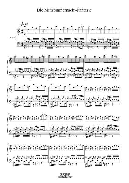 “Die Mittsommernacht-Fantasie”钢琴谱-Yu-Peng Chen-免费下载-天天钢琴