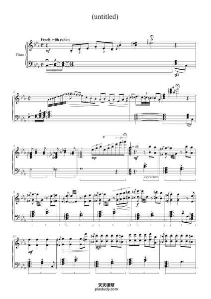 “(untitled)”钢琴谱-@mistfulplays
transcription by timewarp-免费下载-天天钢琴